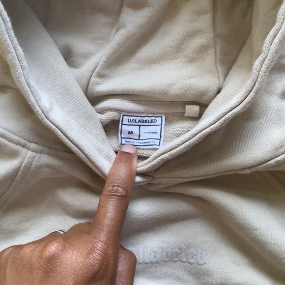 Unisex Unlabeled Pullover Hoodie Sweatshirt Comfy Everyday Athleisure Medium - Picture 3 of 7